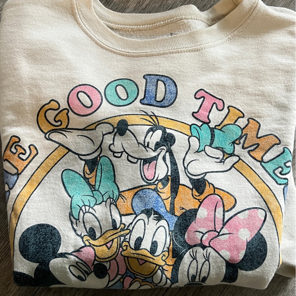 Disney Cream / Retro Crewneck Sweatshirt